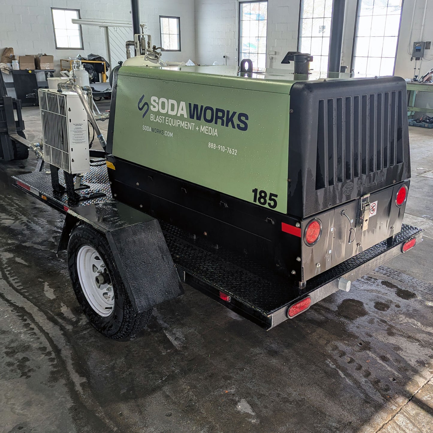 Pre Owned 2016 Soda Works Mobile System 185 CFM (201608220005, 350 Hours)