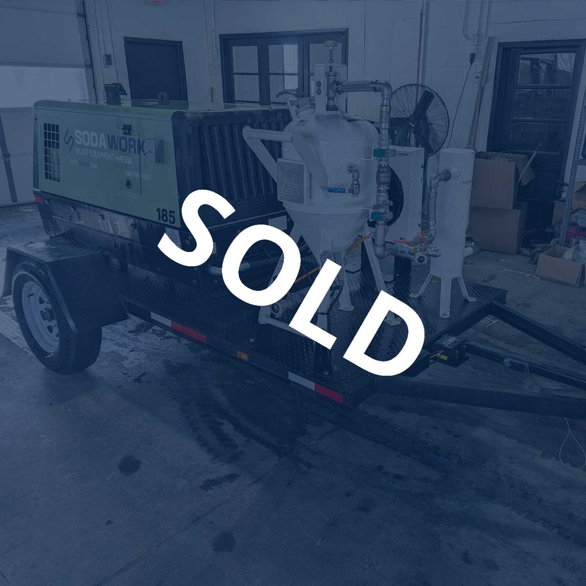 Pre Owned 2016 Soda Works Mobile System 185 CFM (201608220005, 350 Hours)